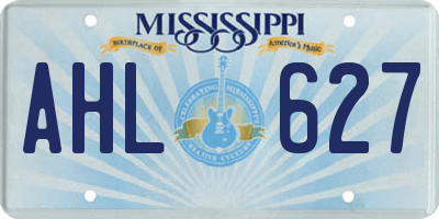 MS license plate AHL627