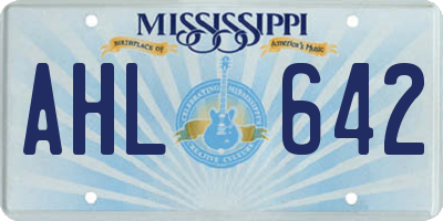 MS license plate AHL642