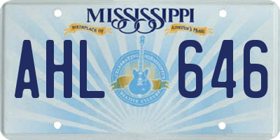 MS license plate AHL646