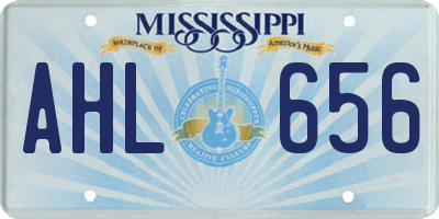 MS license plate AHL656