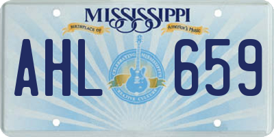 MS license plate AHL659