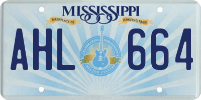 MS license plate AHL664