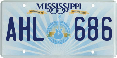 MS license plate AHL686