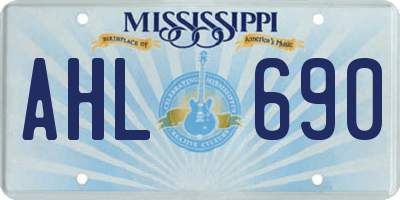 MS license plate AHL690