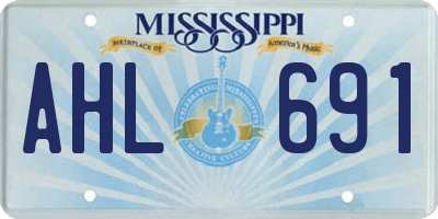 MS license plate AHL691