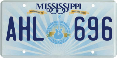 MS license plate AHL696