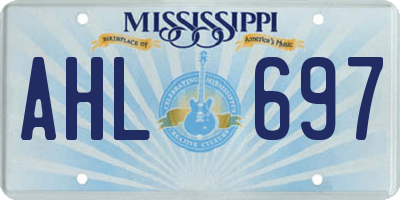 MS license plate AHL697