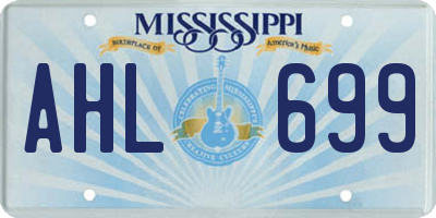 MS license plate AHL699