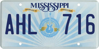 MS license plate AHL716