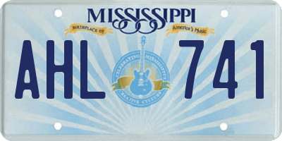 MS license plate AHL741