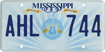 MS license plate AHL744