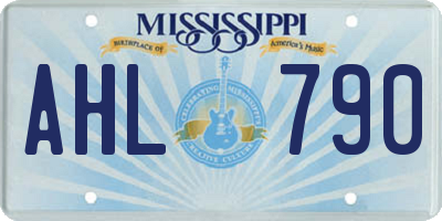 MS license plate AHL790