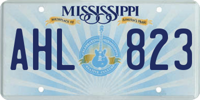 MS license plate AHL823