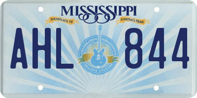 MS license plate AHL844