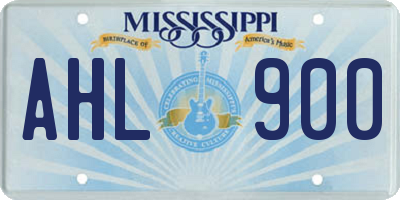 MS license plate AHL900