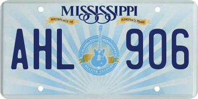 MS license plate AHL906