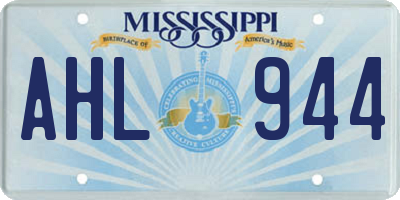 MS license plate AHL944