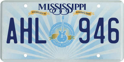 MS license plate AHL946