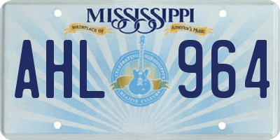 MS license plate AHL964