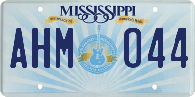 MS license plate AHM044