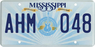 MS license plate AHM048