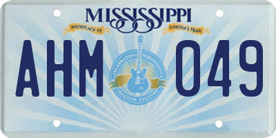 MS license plate AHM049
