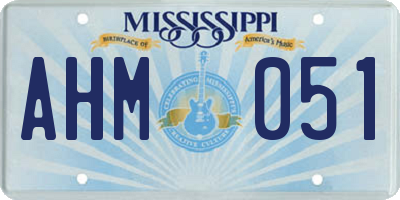 MS license plate AHM051