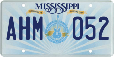 MS license plate AHM052
