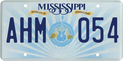 MS license plate AHM054