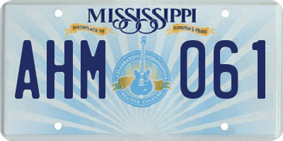 MS license plate AHM061