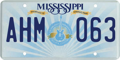 MS license plate AHM063