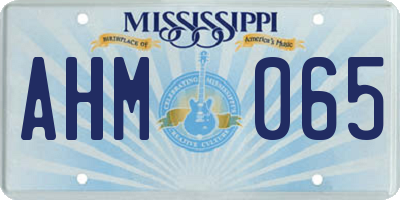 MS license plate AHM065