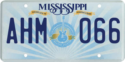 MS license plate AHM066