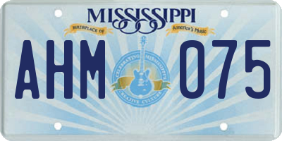 MS license plate AHM075
