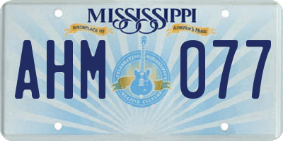 MS license plate AHM077