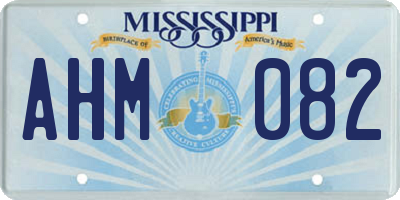 MS license plate AHM082