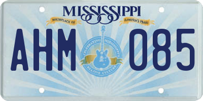 MS license plate AHM085
