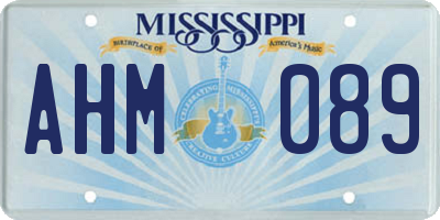 MS license plate AHM089
