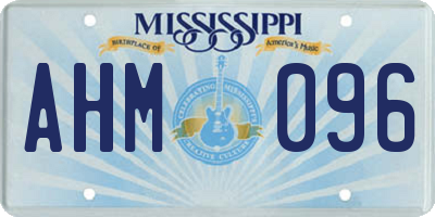 MS license plate AHM096