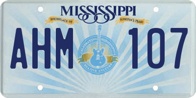 MS license plate AHM107