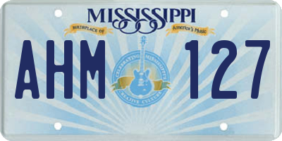MS license plate AHM127