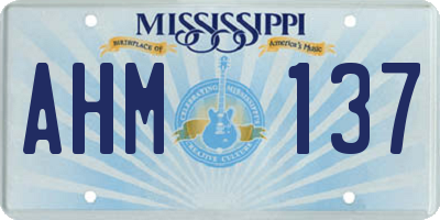 MS license plate AHM137