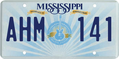 MS license plate AHM141