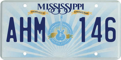 MS license plate AHM146