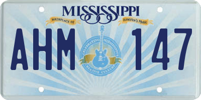 MS license plate AHM147