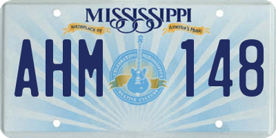 MS license plate AHM148