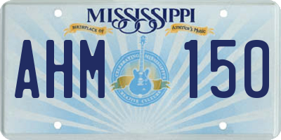 MS license plate AHM150