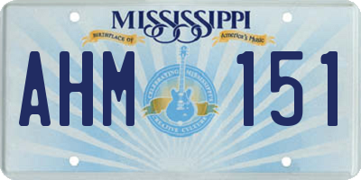 MS license plate AHM151