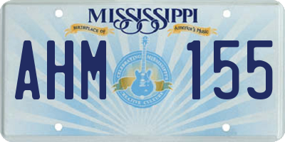 MS license plate AHM155