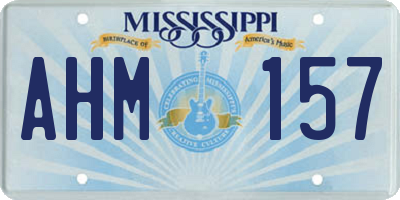 MS license plate AHM157